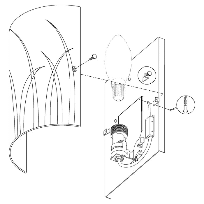 Applique Contemporanea Rivato Acciaio Bianco 1 Luce E14
