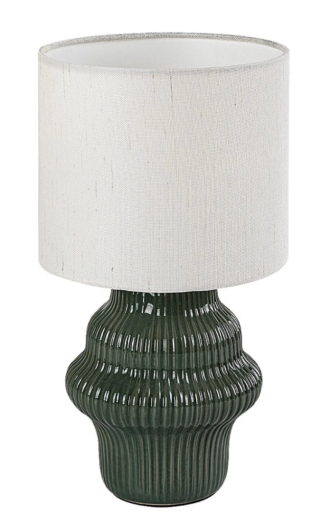 Lampada da tavolo Glimo verde ceramica E14 Rabalux