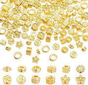 Spaziatori in 18K oro 120 pezzi - Fiore/Cubo/Rondi - Accessori per gioielleria - Attività manuali DIY - Dimensioni diverse - Spaziatori singoli