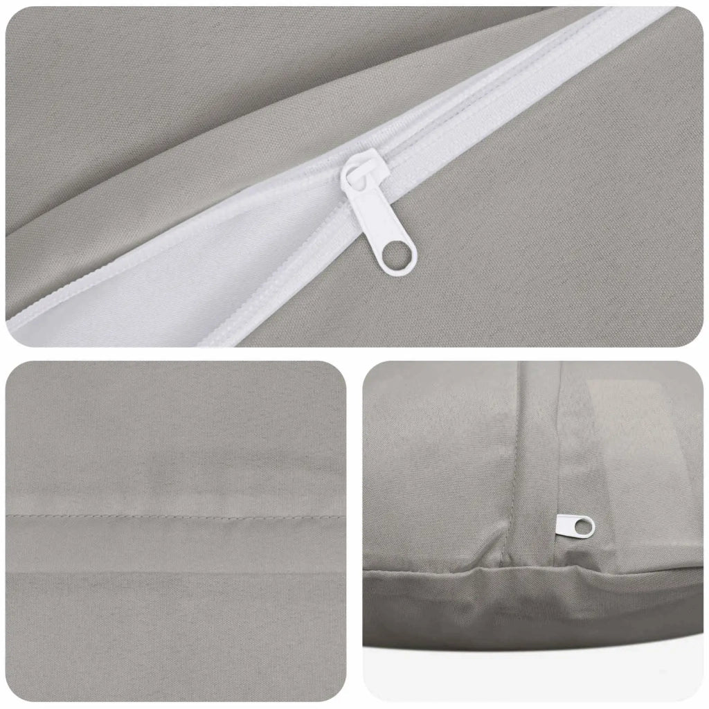 Federa 6 pcs HEERLEN Grigio Ø 50 cm Poliestere 922678