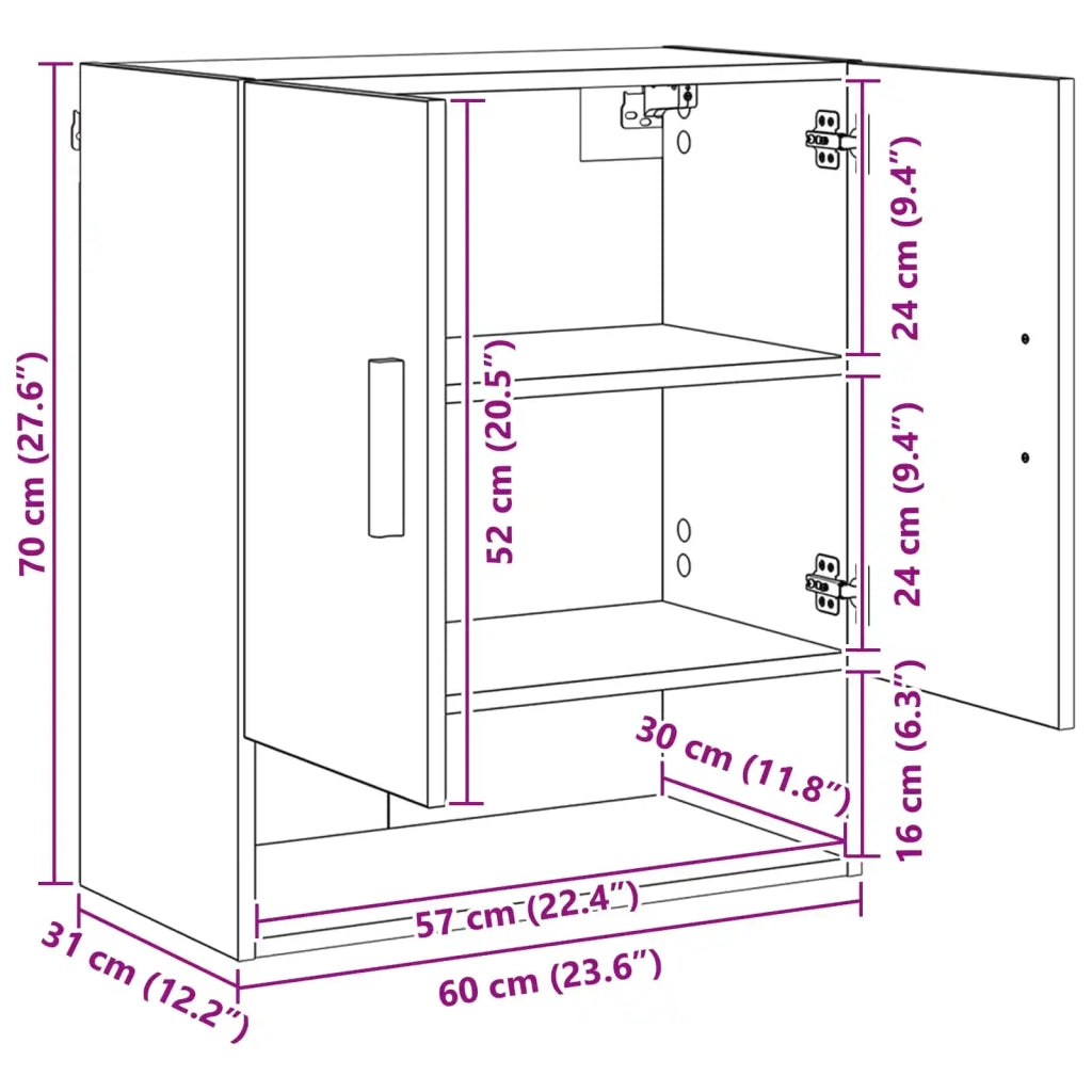 Armadietto a muro 60 x 31 x 70 cm Legno ingegnerizzato 8004215
