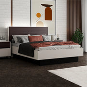 Letto Matrimoniale Takaya, Letto Matrimoniale Dimensione Materasso 160x200 cm, Bianco Crema
