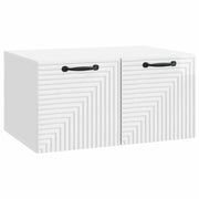 Mobile Porta TV da Muro Bianco Lucido 59,5 x 41 x 30 cm 898679