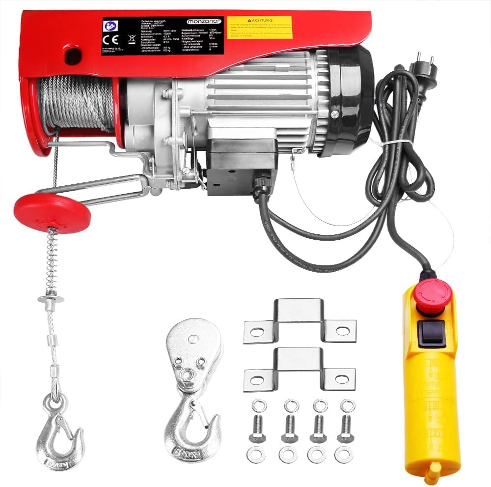 paranco elettrico carico da 400kg a 800kg altezza sollevamento 12m fune di trazione puleggia argano verricello