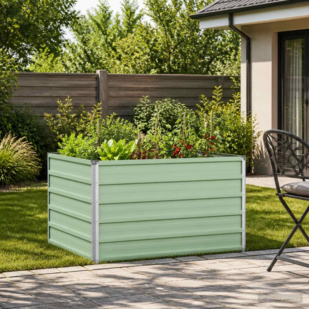 Letto rialzato da giardino Verde Pastello 100 x 80 x 55 cm 8006393