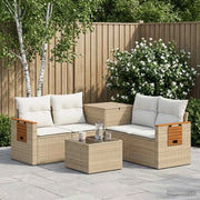 Set di divani 6 pz Beige e Bianco Crema 3447672