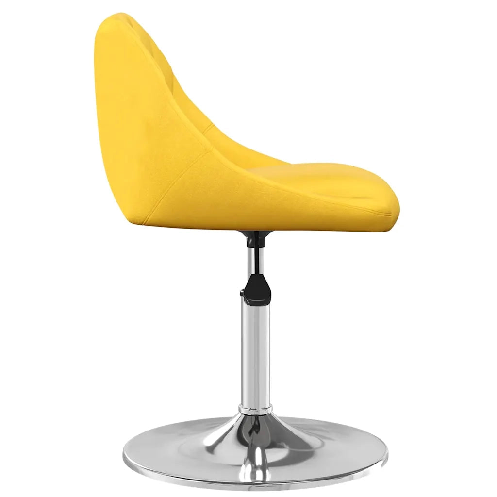 Sedie da Pranzo Girevoli 2 pz Giallo Senape in Velluto 335290