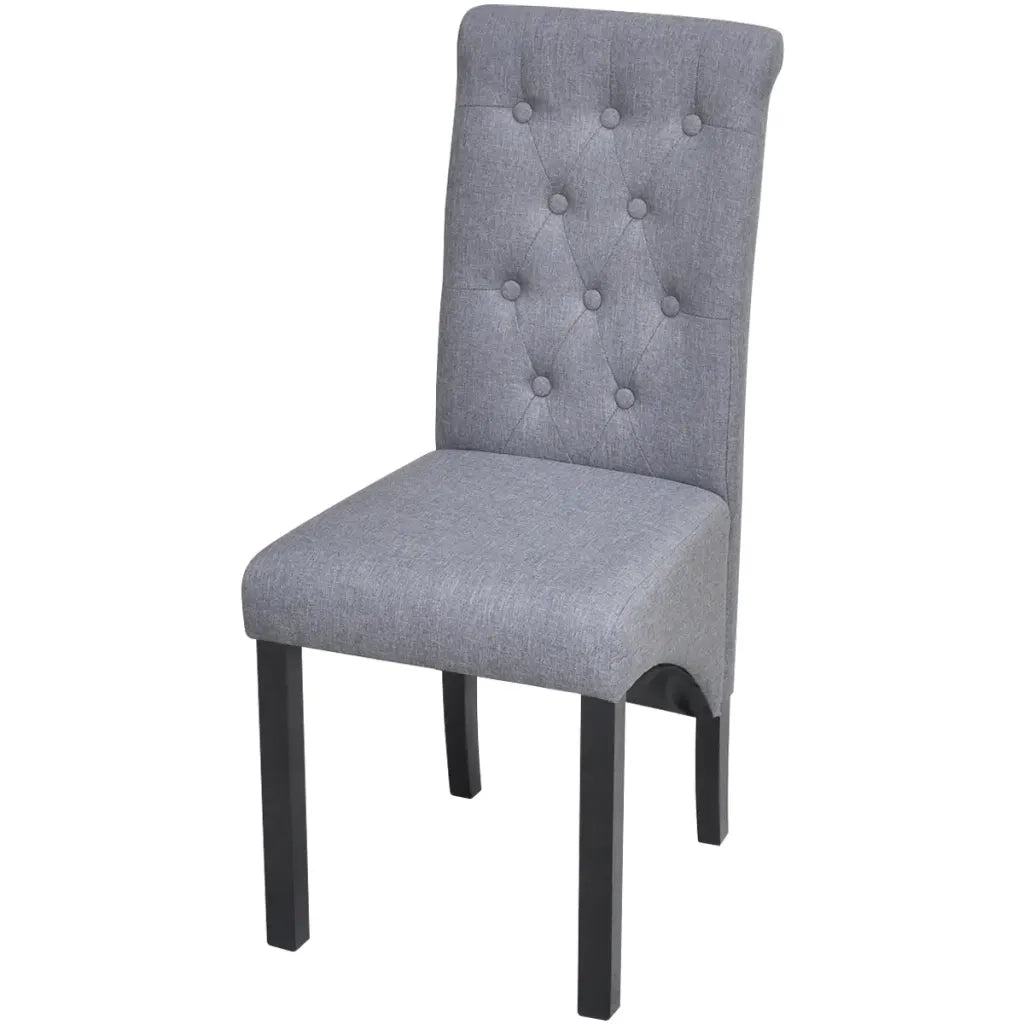 Sedie da Pranzo 4 pz Grigio Chiaro in Tessuto cod mxl 15172