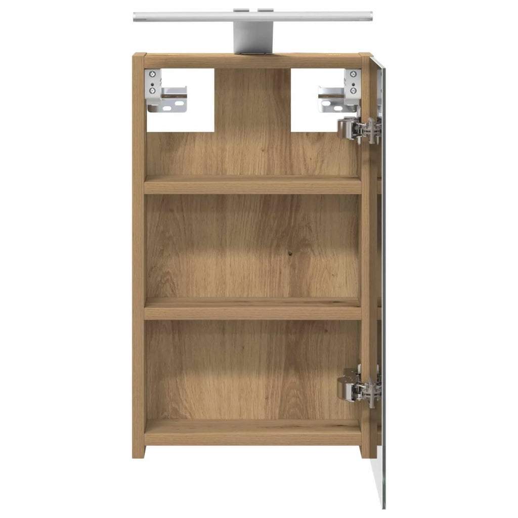Mobiletto per specchio da bagno con porta Rovere Artigianale