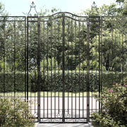 Cancello da Giardino Nero 121x8x200 cm in Ferro Battuto cod mxl 81608
