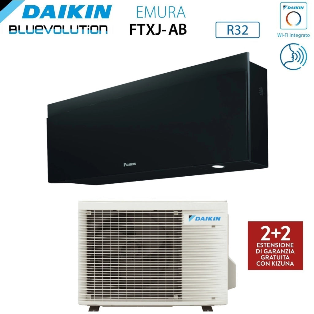 Condizionatore Daikin Emura Black III 12000 Btu FTXJ35AB R-32 Wi-Fi Integrato Nero Garanzia Italiana