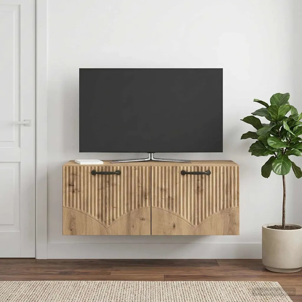 Mobile Porta TV da Muro Rovere Artigianale 78,5 x 31 x 30 cm 899064