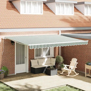 Tenda da Sole Verde e Bianco 450 x 350 x 165 cm Poliestere 3331185