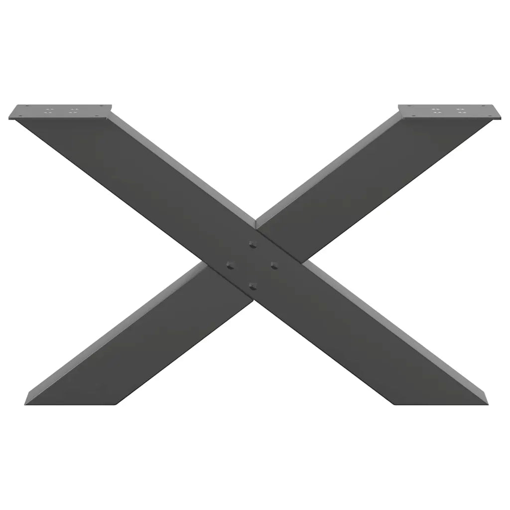 Gambe per Tavolino da Caffè a Forma di X 2 pz Antracite 70x(42-43) cm Acciaio 4012966