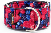 Collare per Cane Martingale con Frutta di Bosco - Adattabile e Stiloso