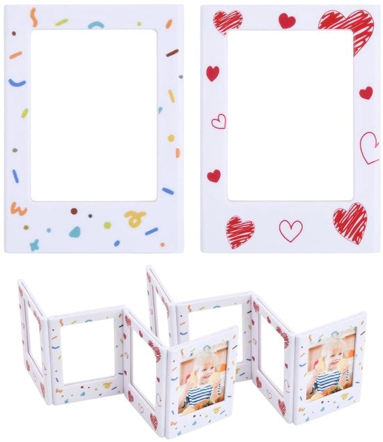 Mini-fotolijst magnetica, 10 pezzi, piccola, con colori divertenti, fotolijst magnetica per combinazione DIY personalizzabile, ideale per frigorifero, scrivania