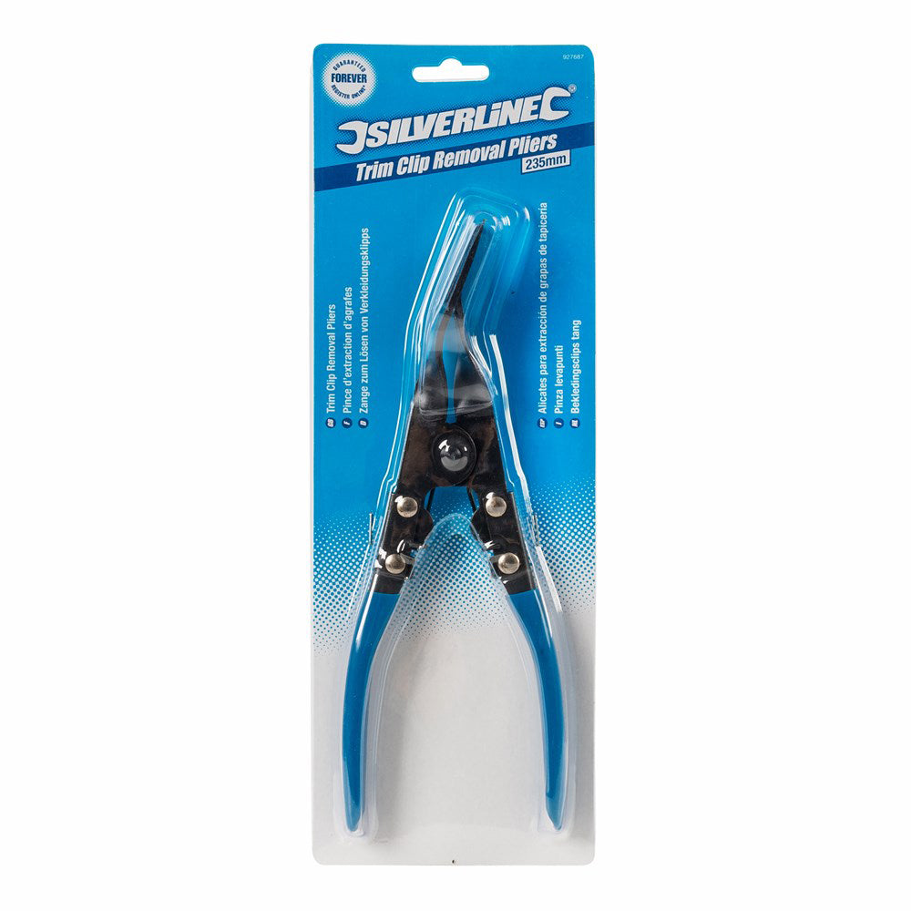 PINZA PINZE LEVAPUNTI RIMOZIONE BOTTONI PANNELLI TAPPEZZERIA CLIP 235mm SILVERLINE 927687
