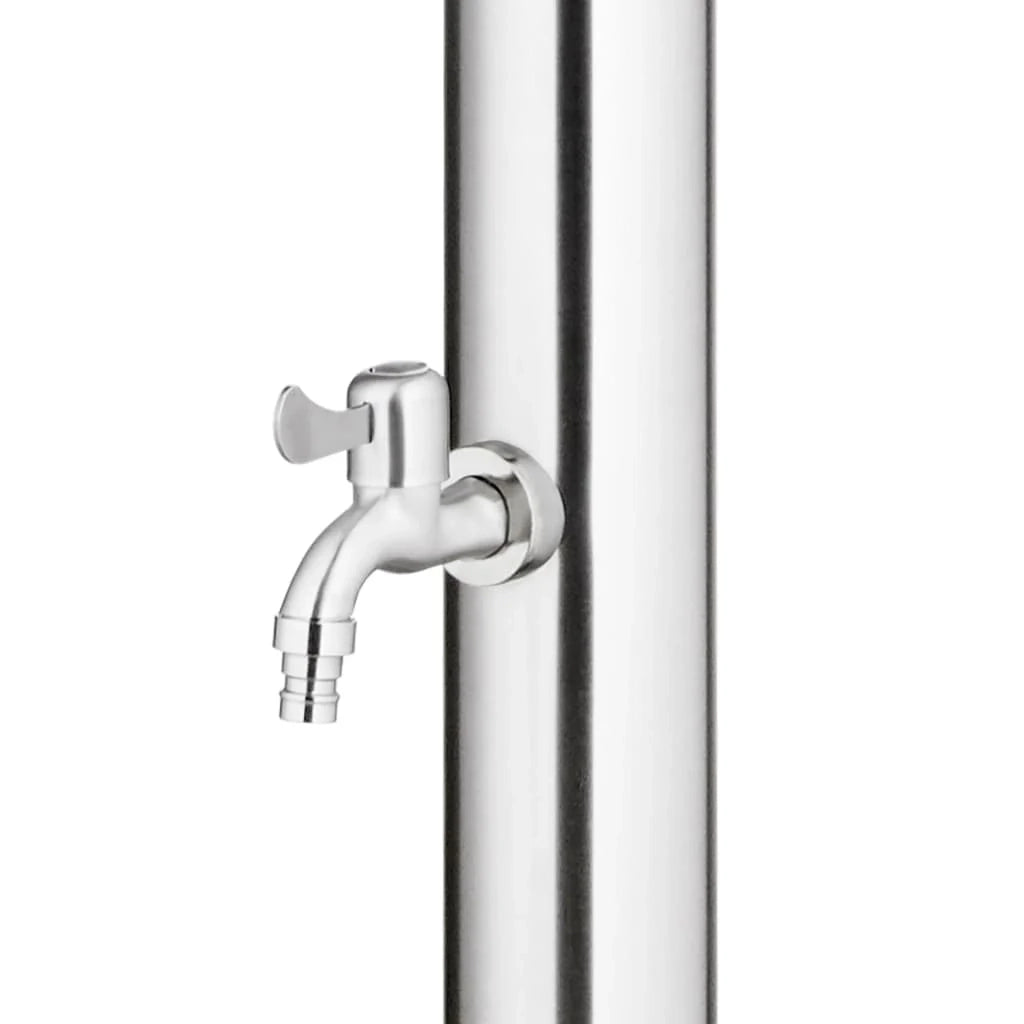 Doccia da giardino con base 220 cm acciaio inox marrone 02_0042042