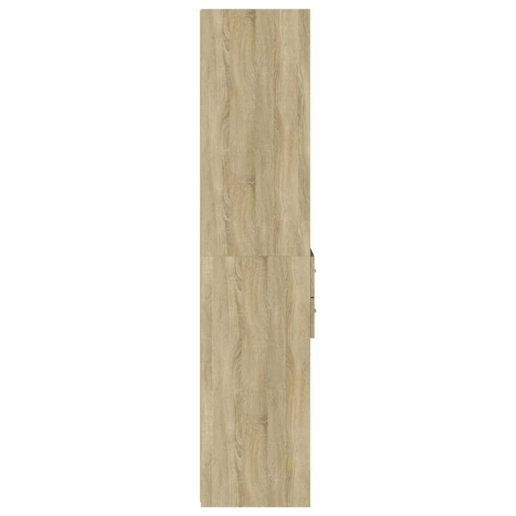 Buffet credenza cassettiera armadio mobile contenitore organizer cucina soggiorno salotto rovere Sonoma alto 45 x 42,5 x 185 cm legno ingegnerizzato marrone 02_0034067