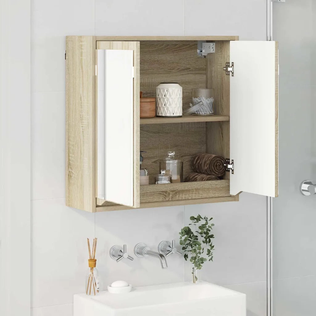 Mobiletto per specchio da bagno Rovere Sonoma 60 x 20 x 60 cm 888779