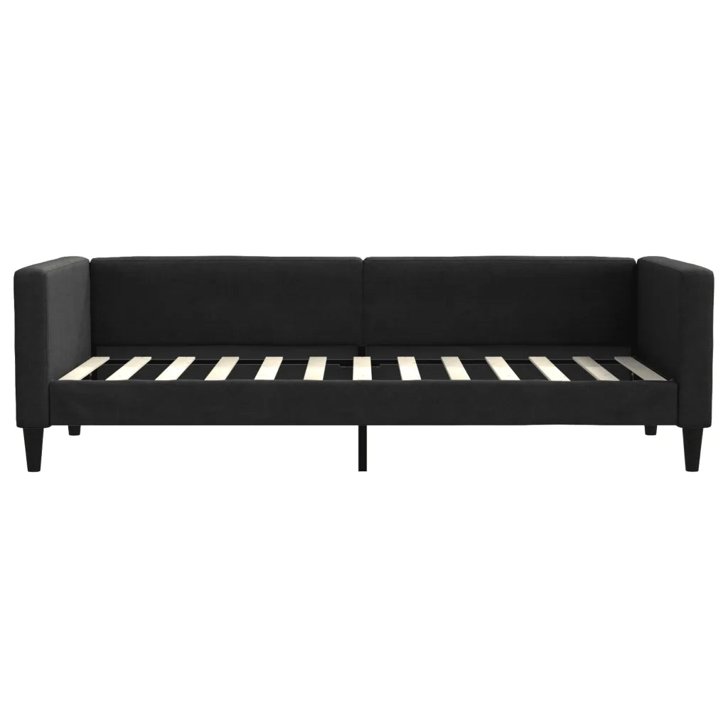 Divano Letto con Letto Estraibile Nero 80x200 Tessuto