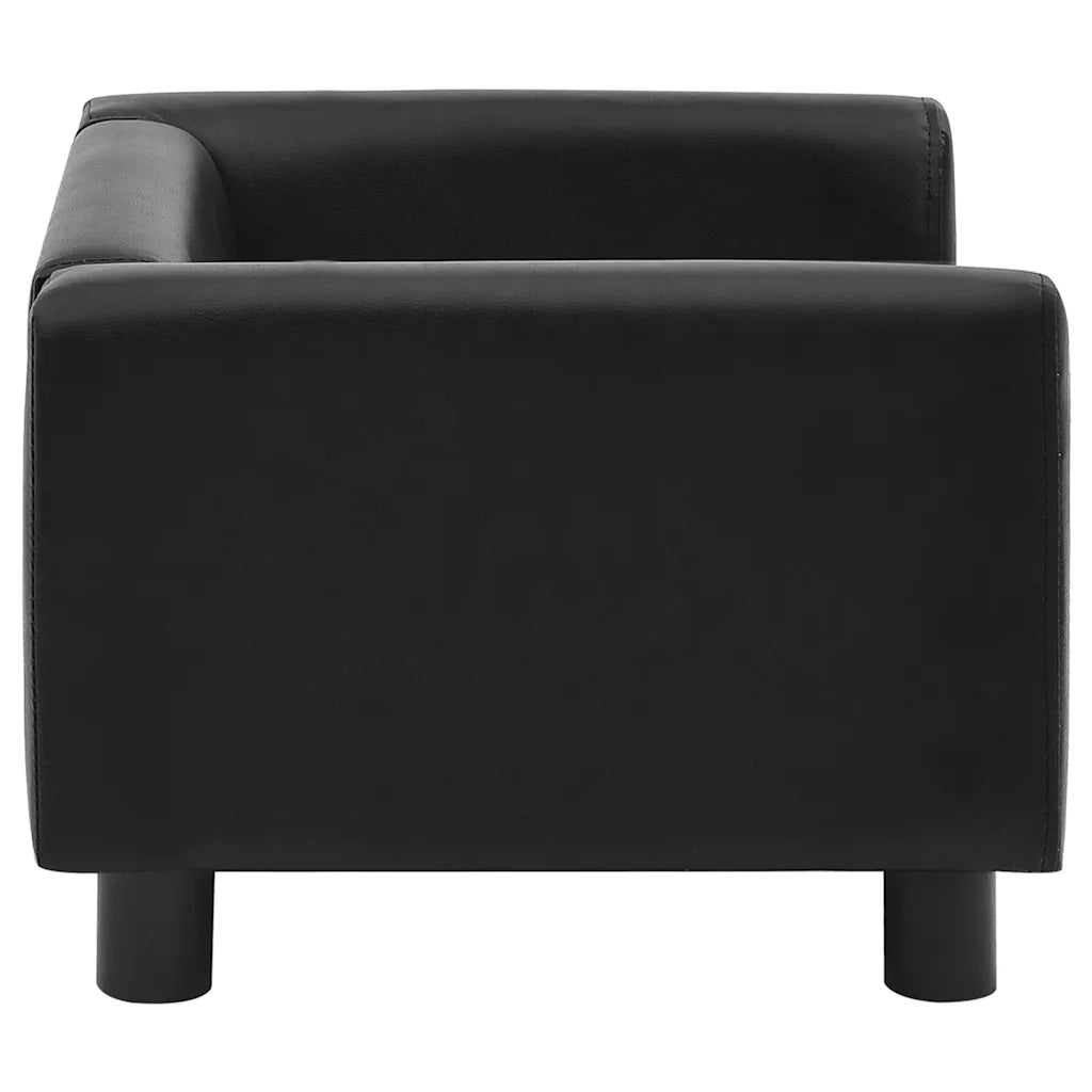 Divano per Cani Nero 60x43x30 cm in Peluche e Similpelle CFW5644030