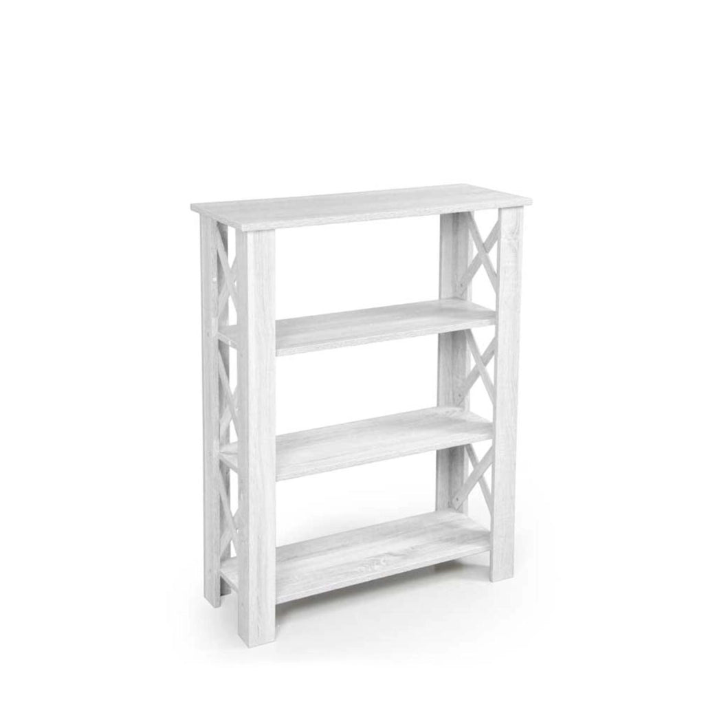 GAIA SCAFFALE IN LEGNO A 4 RIPIANI 80 X 30 X 100 CM COLORE BIANCO