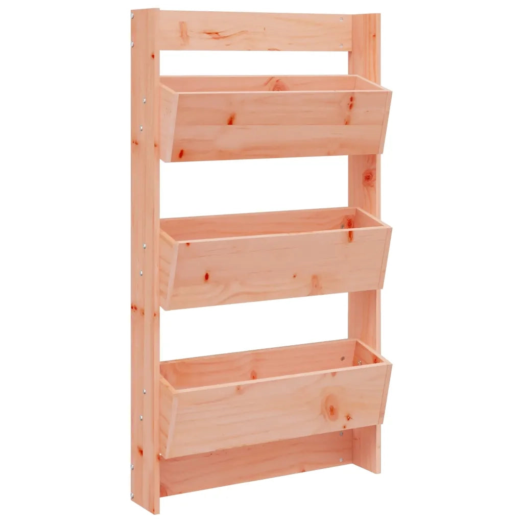Fioriera a Muro 3 Ripiani-Vaso-Contenitore per Piante 60x18,5x110cm Legno Massello Douglas