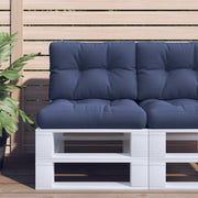Cuscini per Pallet 2 pz Blu Marino in Tessuto 378058