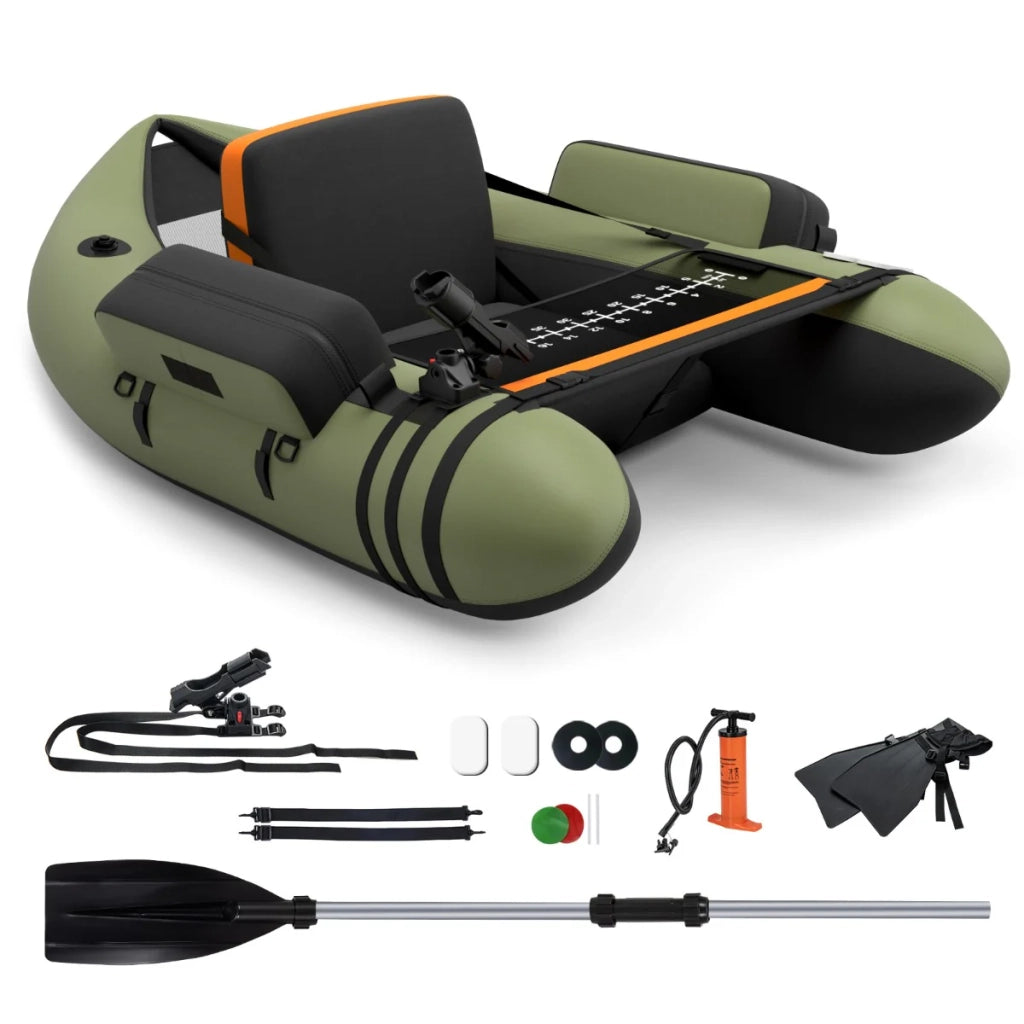 Set di 1 boa da pesca gonfiabile 135 x 109 x 54 cm grande capacità e galleggiabilità moderna realizzata in PVC verde 20_0017242