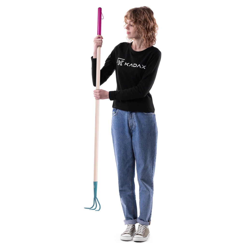 KADAX Coltivatore manuale per terreno, allentatore per giardino, 140 cm di terra, artigli robusti