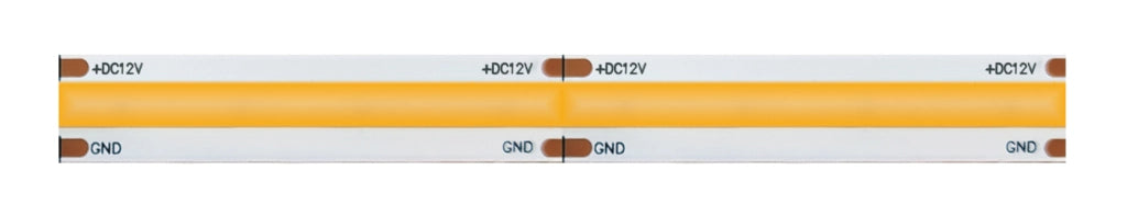 Striscia led 5m COB IP20 monocolore da 15W/MT 12V - 3000K