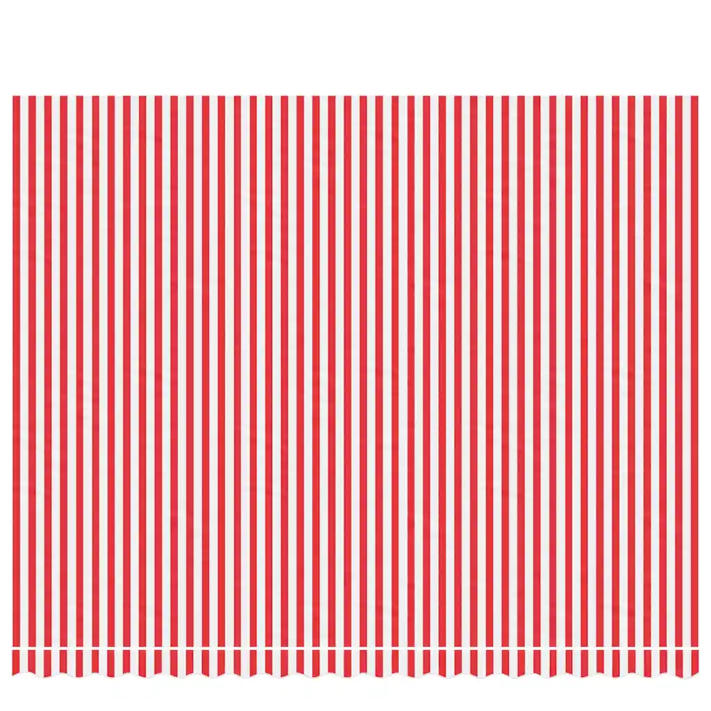 Tessuto di Ricambio per Tenda Strisce Rosse e Bianche 4,5x3,5 m