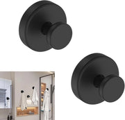 Due pezzi di chiodi a forma di zucca - haken per asciugamani - haken per doccia - haken per abbigliamento in acciaio inossidabile - adatti per appendere asciugamani, spazzolini da denti, presine, abbigliamento, cappelli (6*6 cm - nero)