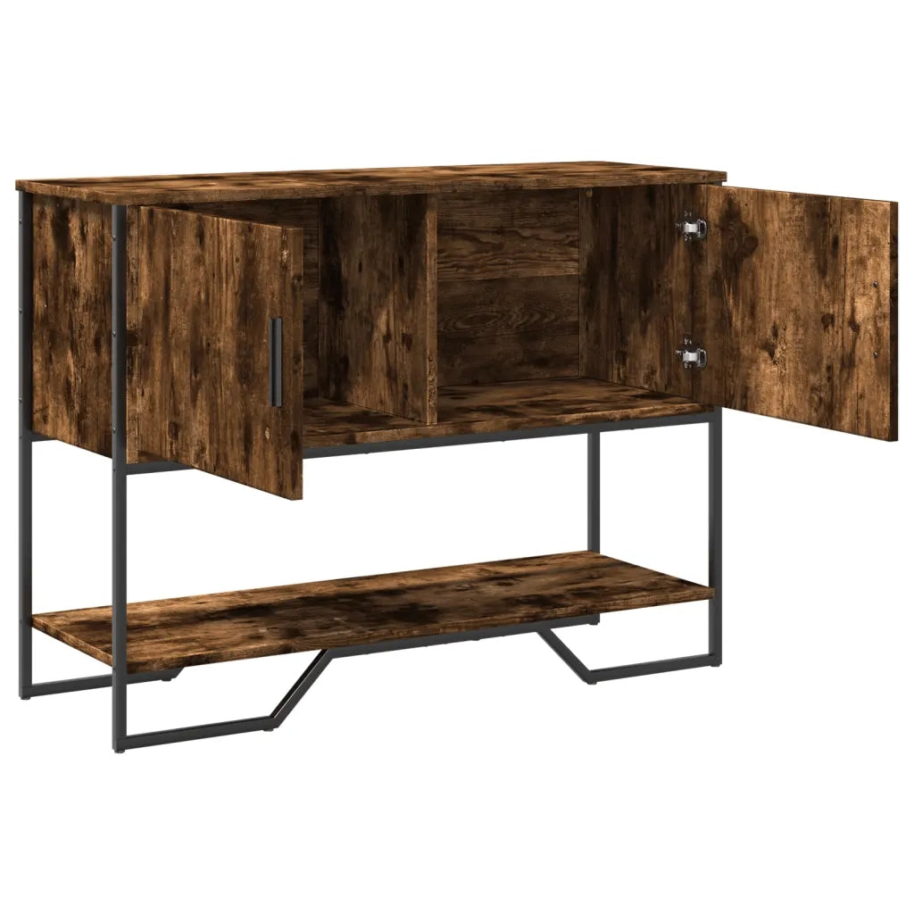 vidaXL Tavolo Consolle Rovere Fumo 100x35x74,5 cm in Truciolato