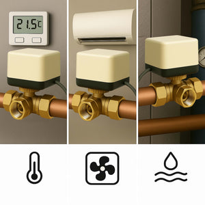 Valvola di zona motorizzata a tre vie serie DQ320 220VAC DN20 26.9 mm (3/4")