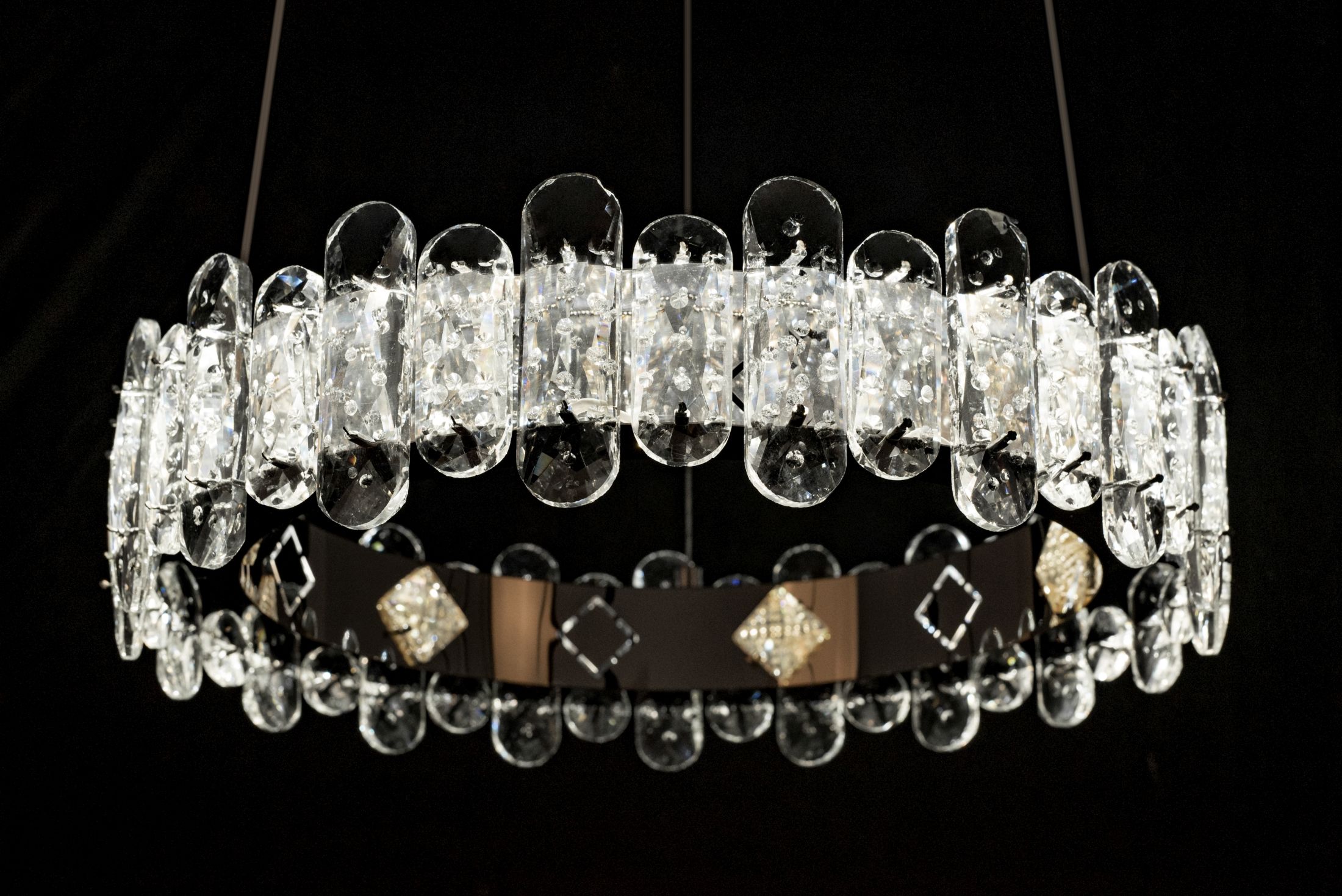 Plafoniera Led In Cristallo App1041-cp + Telecomando