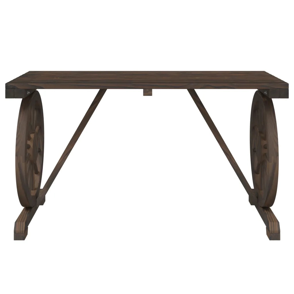 Set da Pranzo da Giardino 3 pz in Legno Massello di Abete