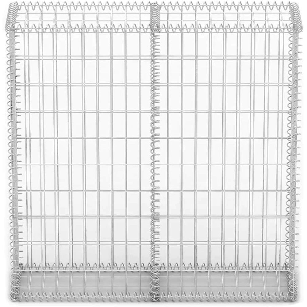 Gabbione in Rete di Acciaio Galvanizzato 100x20x100 Recinzione Orto da Giardino