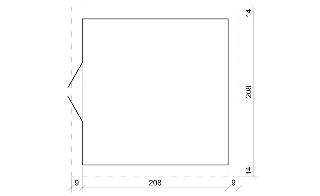 TIMBELA M369+M369G Casetta da Giardino in Legno - 4,33 m2