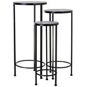 Set di 3 supporti, mosaico Arancione e ferro battuto, P30x68h-P25x57h-