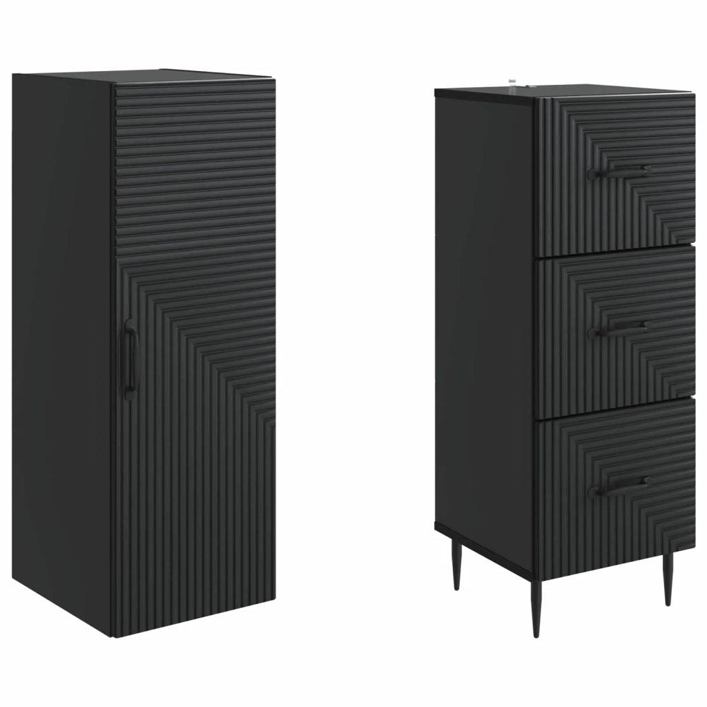 Set di armadi 2 pcs Nero 33 x 34,5 x 90 cm Legno ingegnerizzato 3416647