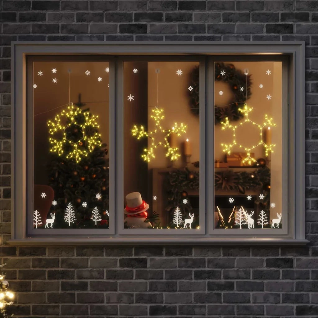 Fiocco di Neve di Natale Bianco caldo 44,5 x 38 cm PVC