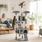 Cat Scratching Post With Sisal Scratching Columns, 170 Cm, Grey