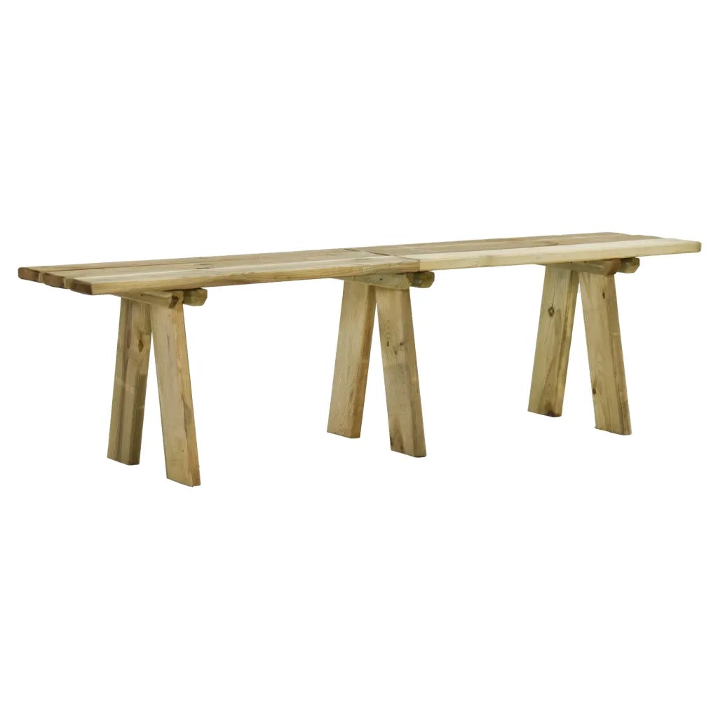 Panchina da Giardino 160 cm in Massello di Pino Impregnato 318174