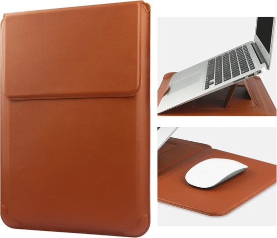 Protezione per laptop da 14 pollici con cinturino di sostegno per schermo, adatto per MacBook Pro 14, Vivobook 14, Pavilion X360, laptop 14 pollici con pelle nappa italiana, compatibile con HP, ASUS, Acer, Huawei Matebook.