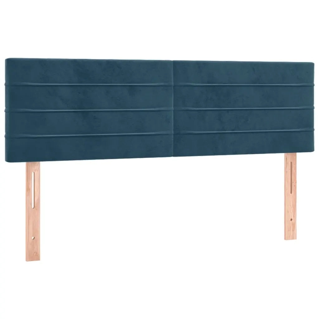 Letto a Molle con Materasso e LED Blu Scuro 140x190 cm 3134463