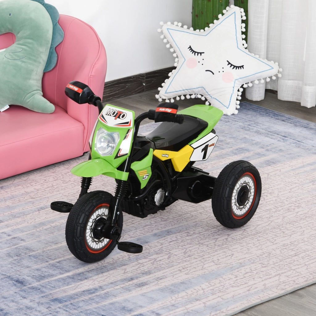 Triciclo per bambini a pedali con luci e suoni ¨C zephmum ¨C verde 71x40x51cm