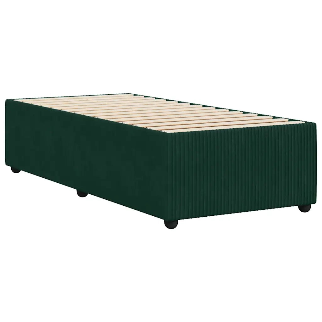 Giroletto senza Materasso Verde Scuro 90x200 cm in Velluto