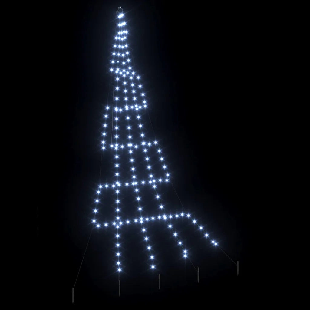 Albero di Natale | Decorazioni natalizie LED con picchetti per il terreno 306 cm